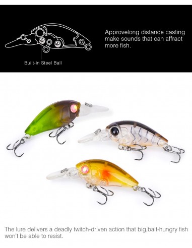 Воблер TSURINOYA Mini Crank, 3,5см,...