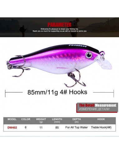 Воблер PROBEROS DW402 B, 8,5 см, 11г
