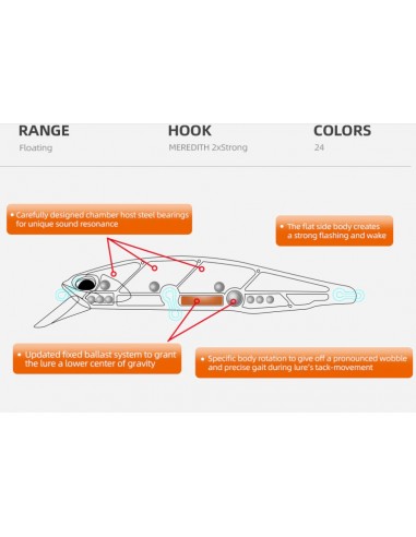 Воблер MEREDITH Realis 100F, 100мм,...