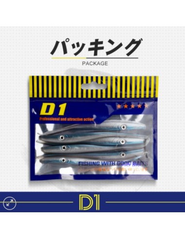 D1 Crazy Slug, 130мм, 5,8г, 6 штук в...