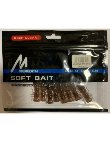 Силикон Meredith Larva 62мм, 8 штук,...