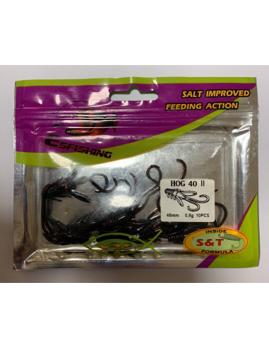 Силикон ESFISHING HOG40, 10 шт, 45мм,...