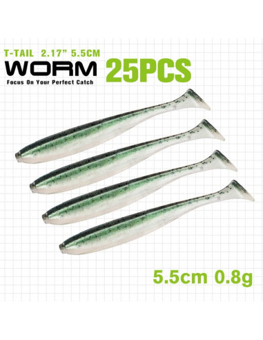 Силикон TSURINOYA T -Tail  55мм, 25...