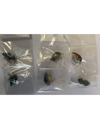 Набор из 6 воблеров, 2,5 см, 1,5г, в...