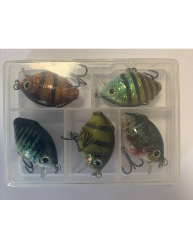 Набор из 5 воблеров, 2,5 см, 1,5г, в...
