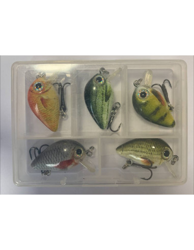 Набор из 5 воблеров, 2,5 см, 1,5г, в...