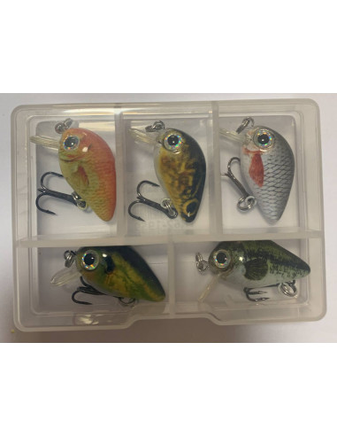 Набор из 5 воблеров, 2,5 см, 1,5г, в...